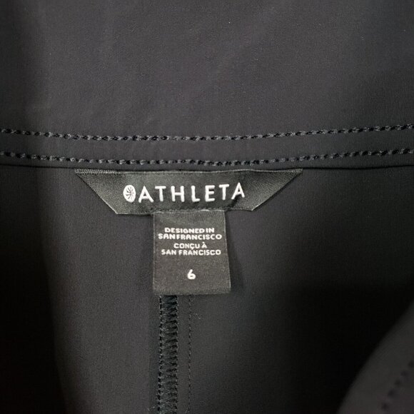 Athleta Stellar Wide Crop Pants Womens 6 Black High Rise Trouser UPF - Picture 7 of 9